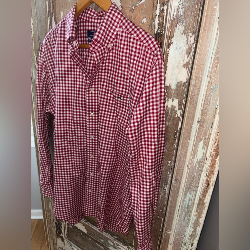 Vineyard Vines Medium Button Down. Gingham Casual… - image 3